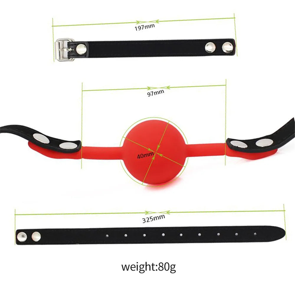 Soft Silicone Gag Ball Sex Toys Open Mouth Gag BDSM Bondage Mouth Ball Woman Couples Adult Games Erotic Accessories Harness