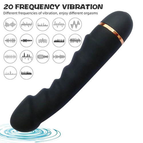 20 Modes Vibrator Soft Silicone Dildo Realistic Penis Strong Motor G-spot Clitoral Stimulator Female Masturbator Adult Sex Toys